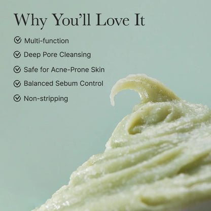 Fresh Green Rice Mochi Cleanser, Gentle Daily|| Cleanser for Acne-Prone Skin||