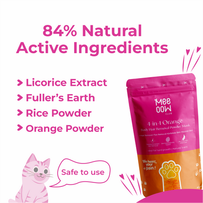 Orange Body Hair Removal Wax Powder Mask