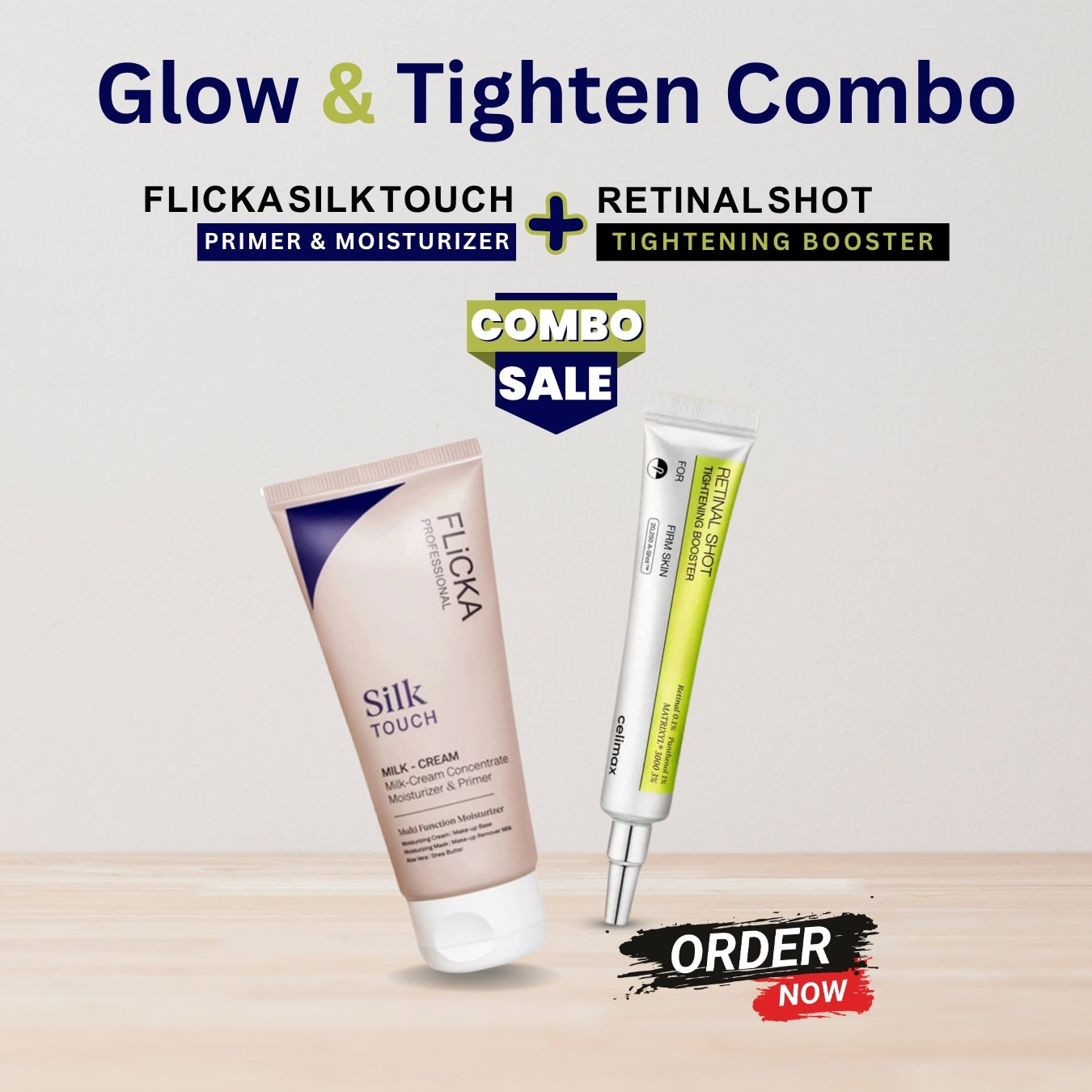 Flicka Silk Touch + Retinol Shot || Combo Deal