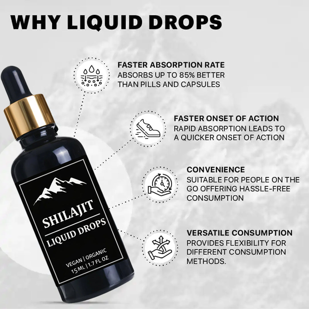 15ml Pure Organic Himalayan Shilajit Liquid Drops
