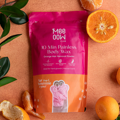 Orange Body Hair Removal Wax Powder Mask